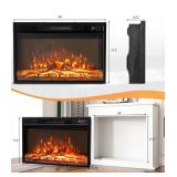 APPEARS NEW - 26-inch Electric Fireplace Insert with Remote  - Retail: $199