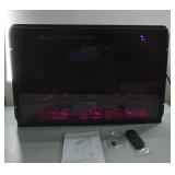 APPEARS NEW - 26-inch Electric Fireplace Insert with Remote  - Retail: $199