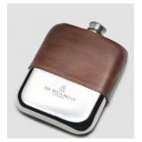 Scarpe DI BIANCO Leather Pewter Flask Reverse Sombrero, Calf Marble   - Retail: $250