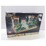 APPEARS NEW - LEGO Icons Fountain Garden Building Set - DIY Kit for Adults, Ages 18+ - Miniature Craft Building Blocks for Home Decor, Display - Gift for Birthdays - with Cypress Trees and Grape Vines