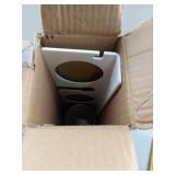 APPEARS NEW - ZASIMO Hair Tool Organizer Wall Mount with 3 Stainless Steel Cup, 4mm Thickened Acrylic Hair Dryer Holder, Bathroom Accessories Storage for Blow Dryer, Curling Wand, Flat Iron, Hair Stra