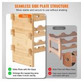 APPEARS NEW - VEVOR 72 Bottle Upgrade Modular Wine Rack, Continuously Store Pinot Bottles, 8-Tier Bamboo Wood Storage Rack, Floor Freestanding Wines Holder Display Shelf, Wobble-Free Shelves for Kitch