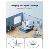 8.5-Inch Quiet Wall-Mounted Oscillation Fan with Remote & Timer, 4-Speed Adjustable for Small Bathrooms, Indoor Bedroom Cooling for RV, Adjustable Tilt, 5.92 ft Cord, Garage Cooling Fan for Home