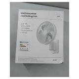 8.5-Inch Quiet Wall-Mounted Oscillation Fan with Remote & Timer, 4-Speed Adjustable for Small Bathrooms, Indoor Bedroom Cooling for RV, Adjustable Tilt, 5.92 ft Cord, Garage Cooling Fan for Home