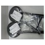 FACTORY SEALED - Lavish Home Folding Bar Stools - Set of 2 Heavy-Duty 18-Inch Stool - 225lb Capacity and Padded Seats for Dorm, Recreation or Game Room (Black)  - Retail: $68