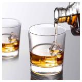 COPLIB Premium Crystal Whiskey Glasses Set of 4-11 OZ Old Fashioned Glasses, Perfect for Whiskey Lovers, Rocks Glasses for Scotch, Bourbon, Liquor, Rum, and Cocktail Drinks - Classic