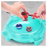 APPEARS NEW - COCOFOX Burst Set, 12 Battling Tops 3 Right-Spin Launcher and 1 Stadium, Toys for 6 Year Old Boys & Girls & Up (Amazon Exclusive) Green