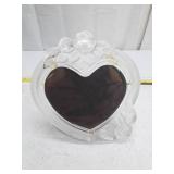 Crystal Heart Photo Frame with Rose Detail