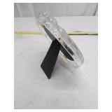 Crystal Heart Photo Frame with Rose Detail