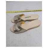 Daniel Green Silver Metallic Slides - Size 10