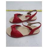 SAS Red Leather Comfort Sandals - Size 9.5W