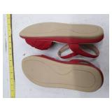 SAS Red Leather Comfort Sandals - Size 9.5W