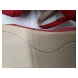 SAS Red Leather Comfort Sandals - Size 9.5W
