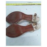 1950s Quilted Cream Slingback Heels - Size 10W