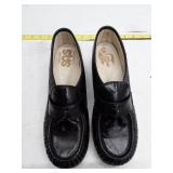 SAS Black Leather Tassel Loafers - 10W