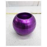 Purple Metallic Decorative Sphere Vase