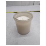 White Frosted Glass Votive Candle Holder