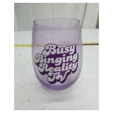 Busy Bringing Reality TV Wine Glass