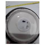 LED Halloween Black Cat Witch Ceramic Lantern, each has a chip in various spots