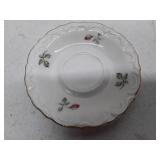 Winterling Bavaria German China Saucers with Rose Pattern and Gold Trim