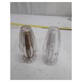 Clear Glass Salt and Pepper Shakers - Fluted Design