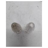 Clear Glass Salt and Pepper Shakers - Fluted Design