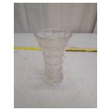 Clear Glass Geometric Pattern Vase
