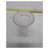 Clear Glass Geometric Pattern Vase