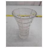 Clear Glass Geometric Pattern Vase