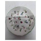 1980 Hand-Painted Porcelain Bowl with Floral Design