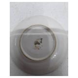 1980 Hand-Painted Porcelain Bowl with Floral Design