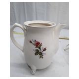 Electric Ceramic Teapot with Rose Floral Design