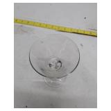 Clear Glass Martini Glass with Twisted Stem