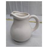Damaged, White Ceramic Pitcher H2 #377