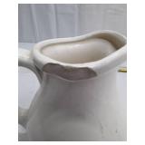Damaged, White Ceramic Pitcher H2 #377