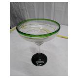 TGI Fridays Margarita Glass with Green Rim