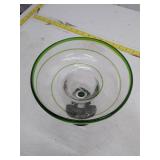 TGI Fridays Margarita Glass with Green Rim