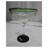 TGI Fridays Margarita Glass with Green Rim