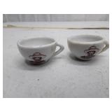 Taiwanese Miniature Ceramic Tea Cups with Cartoon Character Design