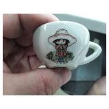 Taiwanese Miniature Ceramic Tea Cups with Cartoon Character Design