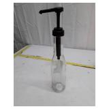 Glass Bottle with Black Pump Dispenser
