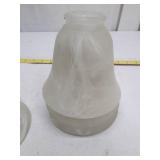 Frosted Glass Bell Shaped Light Shades - Set of 4