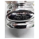 Glass Snow Globe with Chrome Base and Pucture Holder