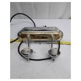 Chrome and Brass Bathroom Vanity Light Fixture - 2 Bulb