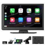 9\ Portable Carplay Screen for Car Wireless CarPlay and Android Auto Carscreen wiht 5K Dash Cam and 1080p Backup CameraBluetoothGPSVoice ControlMirror Linkin