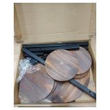 AUGOSTA 5 Tier Plant Stand, Tall Metal Wood Shelf Holder for Indoor Plants, Outdoor Garden Plant Display Rack Flower Pot Stand for Corner Living Room Balcony Garden Patio