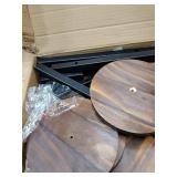 AUGOSTA 5 Tier Plant Stand, Tall Metal Wood Shelf Holder for Indoor Plants, Outdoor Garden Plant Display Rack Flower Pot Stand for Corner Living Room Balcony Garden Patio