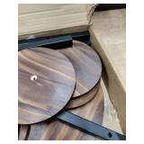 AUGOSTA 5 Tier Plant Stand, Tall Metal Wood Shelf Holder for Indoor Plants, Outdoor Garden Plant Display Rack Flower Pot Stand for Corner Living Room Balcony Garden Patio