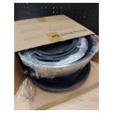 WEPSEN Mixing Bowls Set, 27PCS Stainless Steel Mixing Bowl with Lid Set, Large Nesting Bowls 7, 4.5, 3, 2.5, 2, 1.5QT, Measuring Cups and Spoons Baking Utensils Metal Bowl for Kitchen Prep