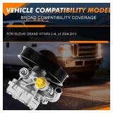 COPACHI 49100-78K00 Power Steering Pump 4910078K00 Compatible with Suzuki Grand Vitara 2.4L L4 2009 2010 2011 2012 2013 After-Market Parts